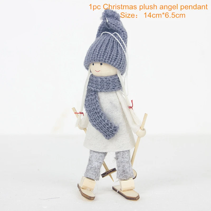 1 Набор с Рождеством украшения гирлянды год Noel Санта Клаус подарок Рождественский Снеговик, рождественские украшения для дома, Q - Цвет: 0121-5 Gary White