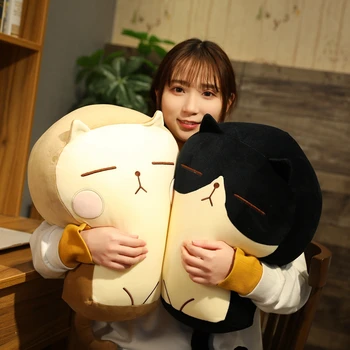 

1pc 30/40cm Lovely Fat Toast Cat Plush Toys Cute Stuffed Dolls Sleeping Cat Pillow Food Plush Toy Children Baby Birthday Gift