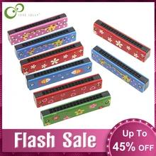 Высококачественная обучающая красочная музыкальная деревянная окрашенная Губная гармошка игрушка для детей подарок для детей случайный детский GYH