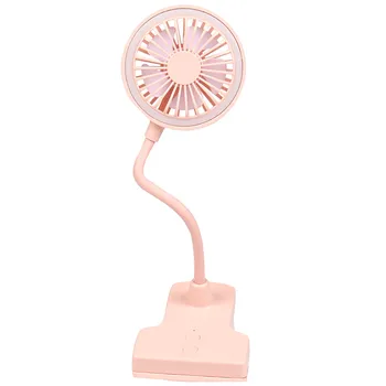 

Portable Mini Clip Stroller Fan 2 Speeds Settings Flexible Bendable Usb Rechargeable Battery Operated Quiet Desk Fan For Home