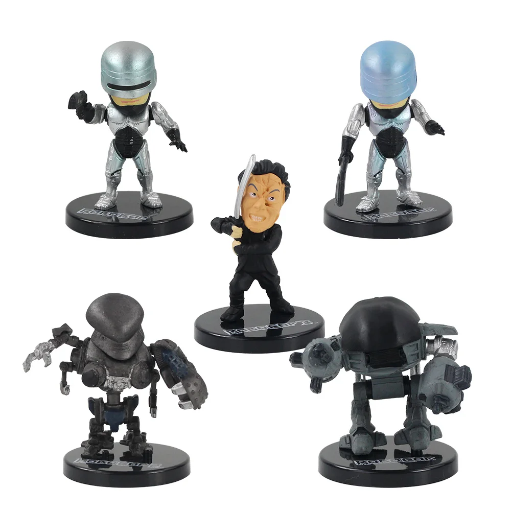 

5pcs/set RoboCop Figure Toy Robot Policemen with Gun Sword Weapon Model Dolls