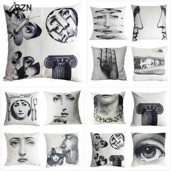 

Italian Women Series Art Portrait Cotton Linen Decorative Pillow Cover for Room Pillowcase Home Hall Decor Cushion Cover 45X45CM