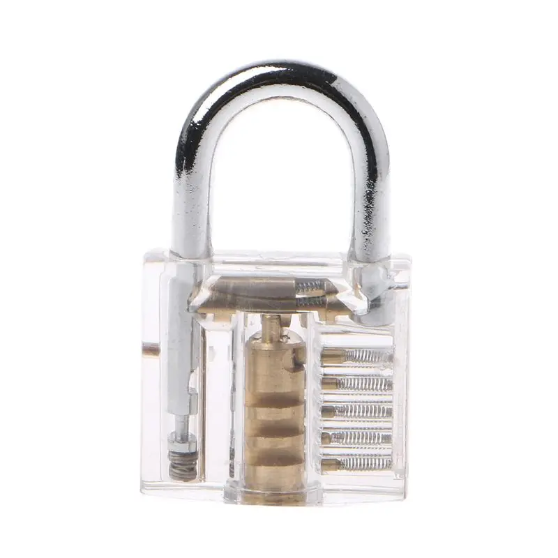 50mm/2" Transparent Cutaway Locks Inside View Practice Padlock Visible View Lock Training Skill Locks Keyed Padlock Tool 95AA