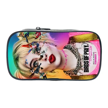 

Suicide Squad Cosmetic Cases Harley Quinn Joker Pencil Holder Kids School Supplies Purses Boys Girls Fashion Makeup Bag