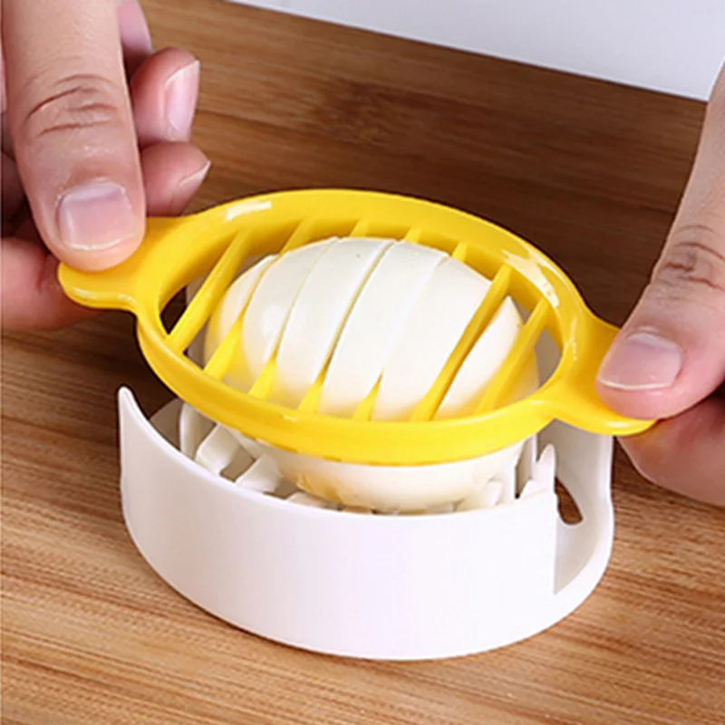 Yiwumart Egg Slicer 3-in-1 Multifunctional Boiled with Stainless Steel Cutting Wire Divider Kitchen Cooking Tools Egg Tools