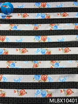 

BEAUTIFICAL african fabrics 5yards printing satin fabric for dress wholesale price nigerian satin lace fabric ML8X104
