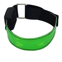 4Pcs Night Running Jogging Adjustable Bracelet Ankle Outdoor Sports Cycling LED Armband Elastic Reflective Strips Glow