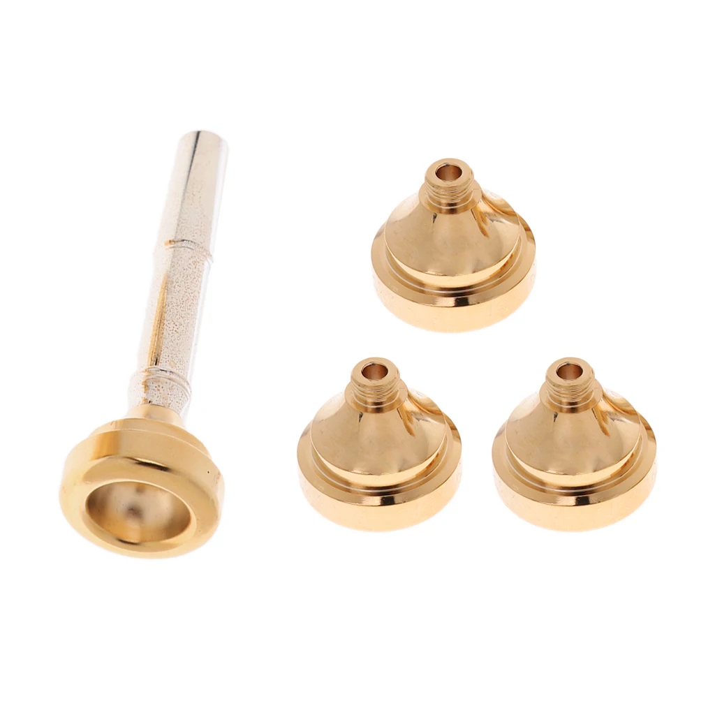 

Exquisite Silver Plated Trumpet Mouthpiece + Convertible Gold Plated 3C 5C 7C 1-1/2C Rich Tone Trumpet Accessory