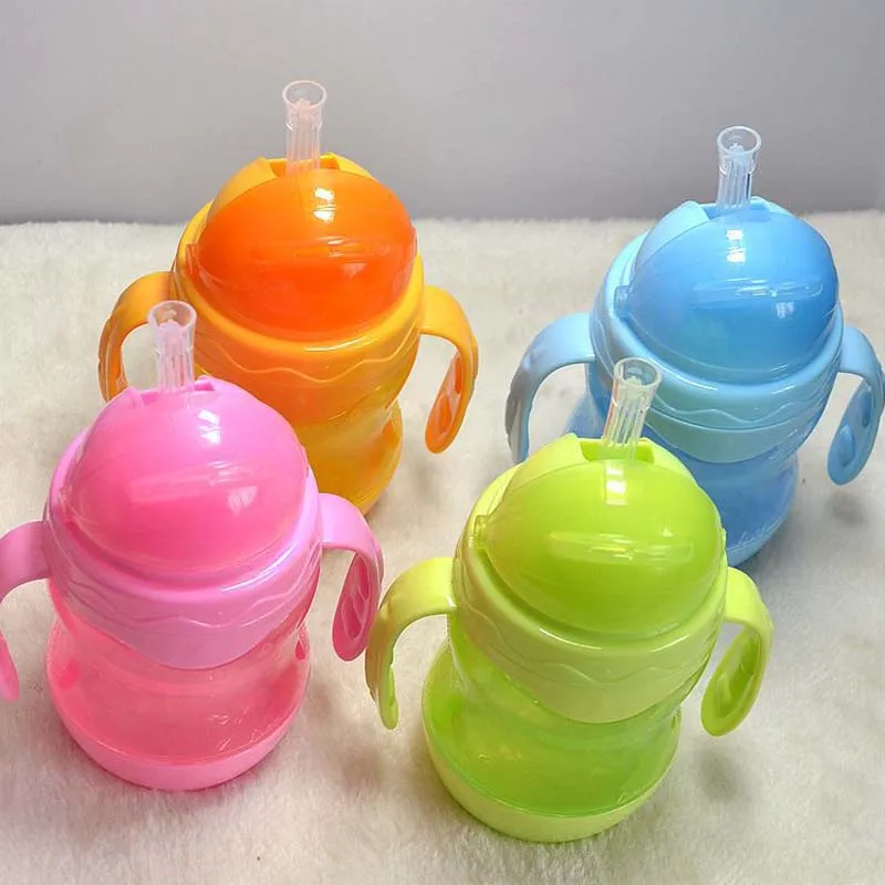 330 мл креативные Мультяшные детские чашки для кормления с полосатые чашки герметичные бутылки для воды; отдых Портативные Детские чашки