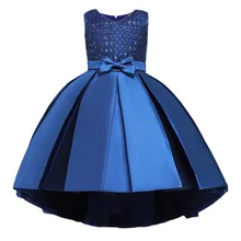 Нарядное платье принцессы для девочек, свадебное кружевное платье с цветочным узором для девочек одежда на день рождения для детей 3, 4, 5, 6, 7, 8, От 9 до 14 лет