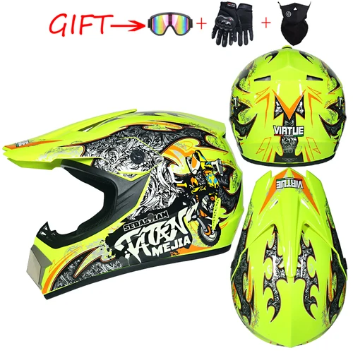Casco-모터크로스 헬멧, 다운힐 안전모, ATV, 모터사이클, 어린이 바이크 안전모, Abs, 1KG, 남녀 공용 3