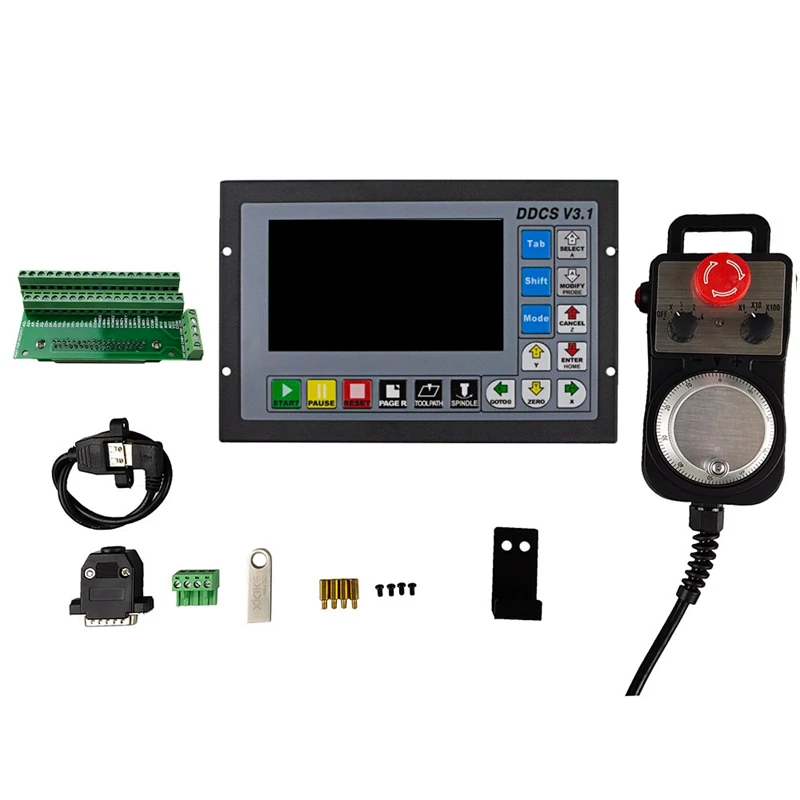 

Upgraded DDCSV3.1 3/4 Axis 500KHz G-Code Offline Controller+Handwheel All Metal Cases DDCS V3.1 Replace Mach3 USB CNC Controller