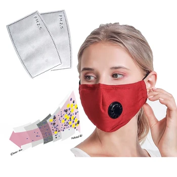 

Protective Face Mask 5 layer mascaras Anti-Dust Flu Mouth Masks Respirator Activated Carbon filter Washable Masks for woman