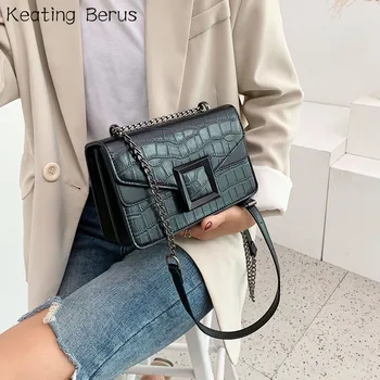 

Leather Crossbody Bags For Women 2020 Striped PU Fashion Organizer Designer Small Shoulder Messenger Bag Lady Solid Hand Bag