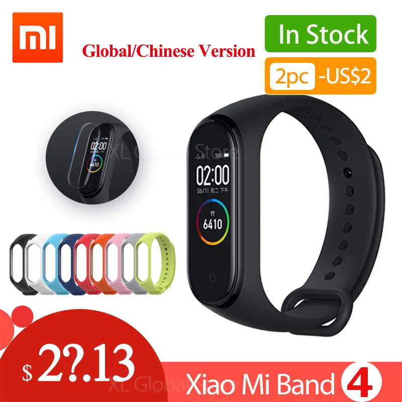 Фитнес браслет Xiaomi Mi Band 4 глобальная версия Bluetooth 5 0 пульсометр китайская