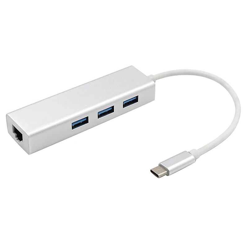 Адаптер Ethernet с разъемами Type-C в RJ45 1000 Мбит/с usb-хаб гигабитный сетевой адаптер |