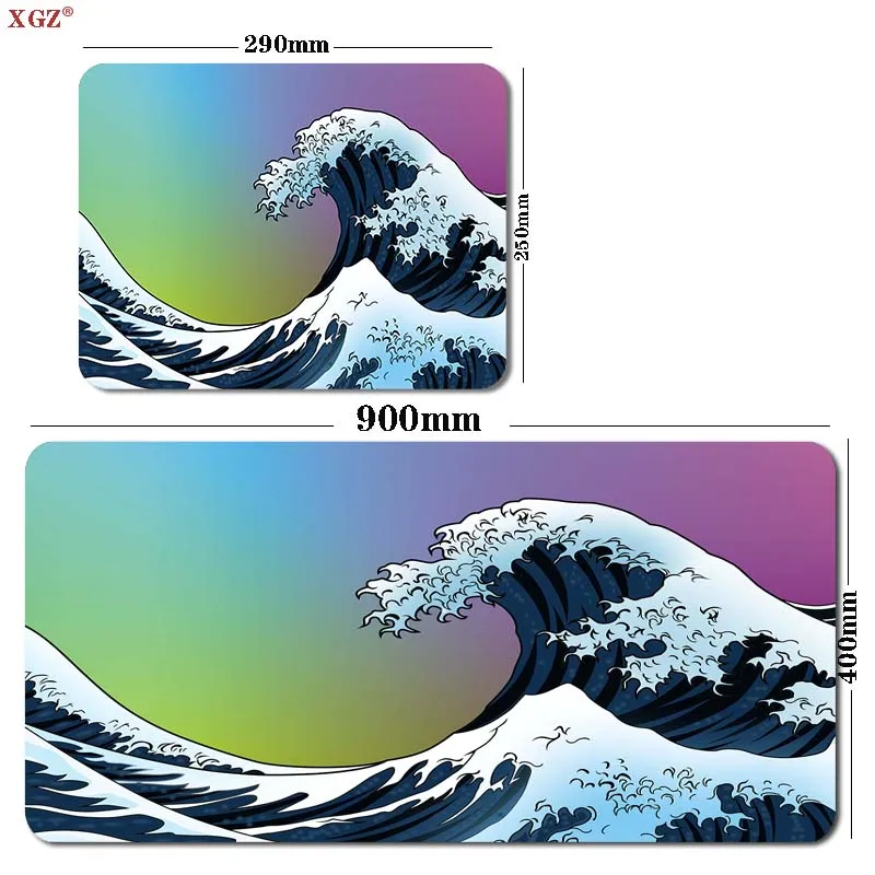 

XGZ 90x40cm Big Wave Mouse Pad Big Lock Edge Mouse Pad Big Table Pad Mouse Pad XL Game Pad Office Work Anti-slip Mat/Game Csgo