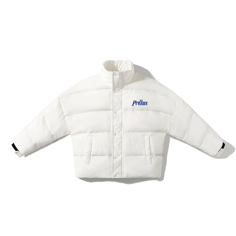 Winter tide brand down jacket lovers fashion big letter hoodwd bread coat teenagers outdoor trend casual wear for men and women