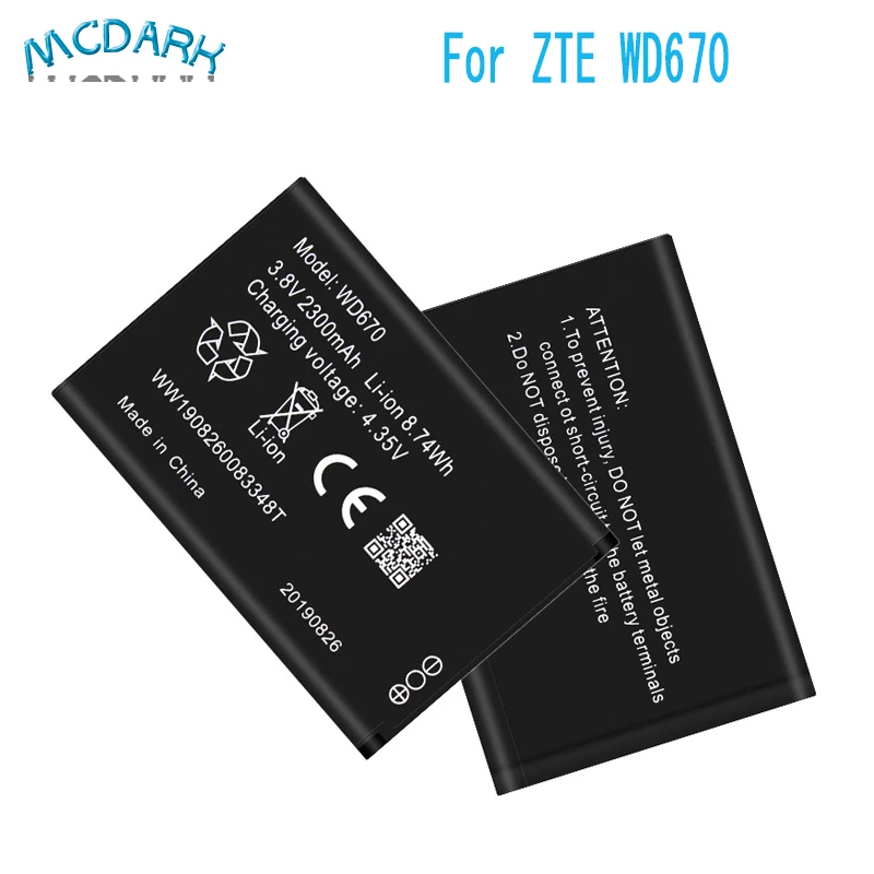 

For ZTE WD670 Battery Batterij 2300mAh Hight capacity Replacement Batteries For ZTE WD670
