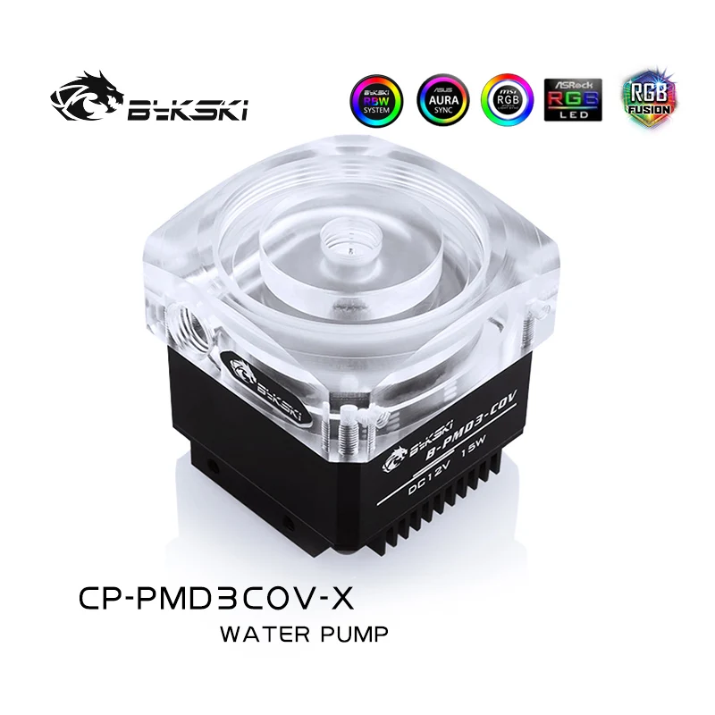Bykski Cp-pmd3cov-x Ddc Bomba Dc12v 15w Alto-elevador Metros 600l h Maxmum Velocidade Máxima 5000rpm Rgb A-rgb pc de Refrigeração de Água