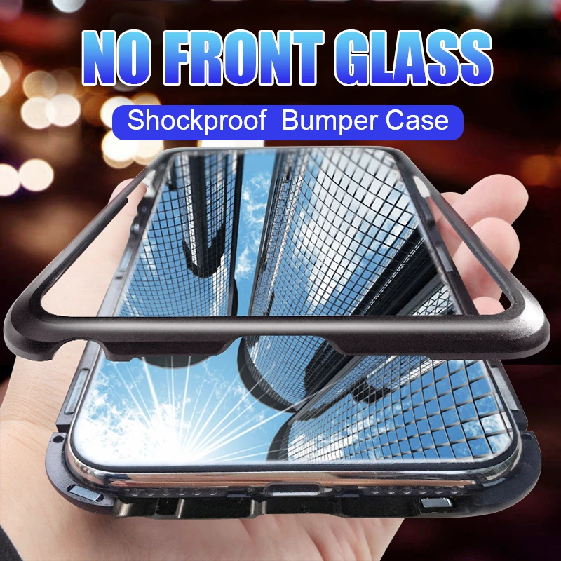 

Magnetic Adsorption Metal Case Cover On The For Samsung Galaxy S10 S9 S8 Plus Note 9 8 S10E Glass Back Magnet Cover Cases Case