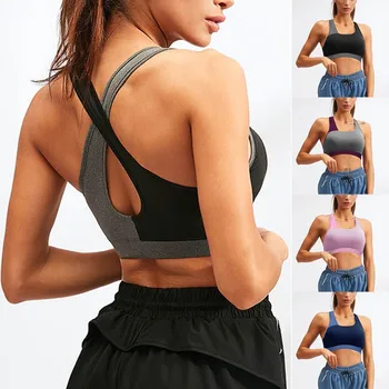 

Bra Women Running Vest Sports Bra Without Steel Hollow Out Sports Underwear Breathable Sports Bra