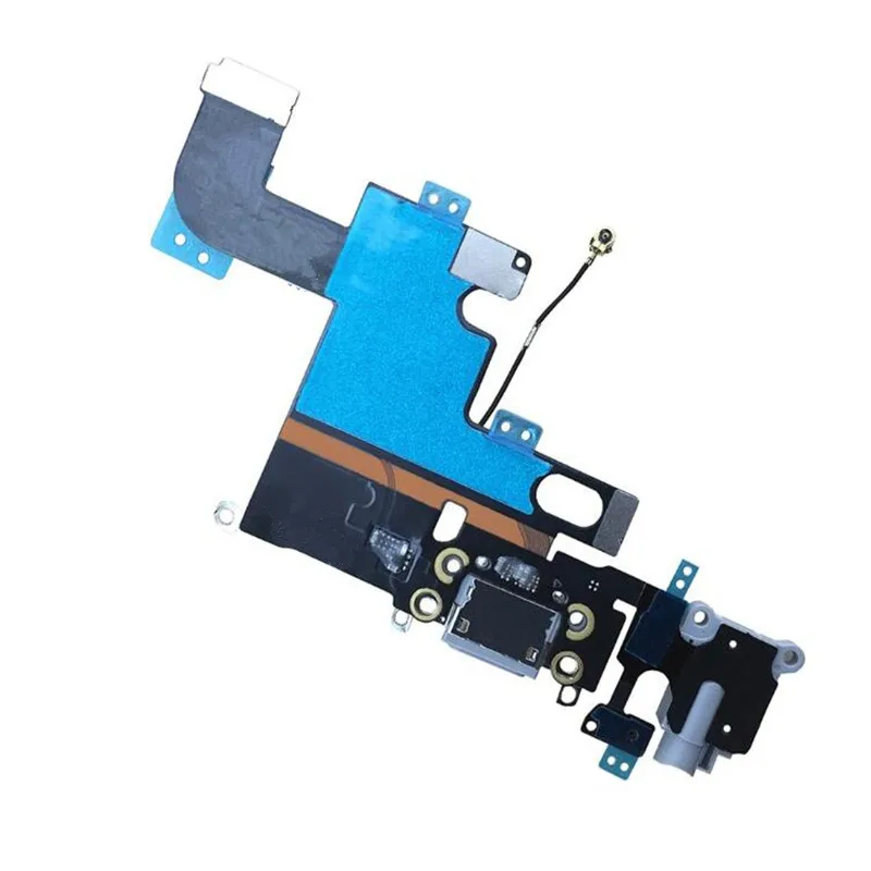 YWEWBJH 10pcs Charging Port Flex Cable for iPhone 6 with Microphone Headphone Audio Jack Port Ribbon Replacement Part