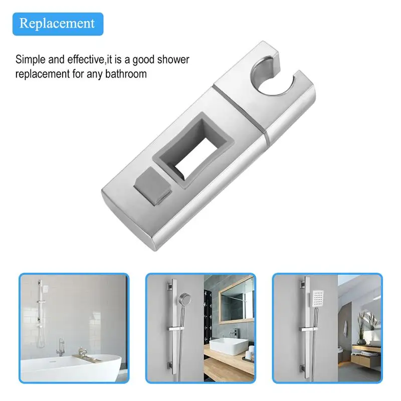 

Hand Held Shower Head Holder Slider Bar Height & Angle Adjustable Sprayer Holder Shower Rod Replacement