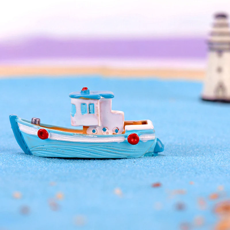 Marine Nautical Creative Sailboat Mode Room Decor Figurines Miniatures Mediterranean Style Ship Small boat ornaments