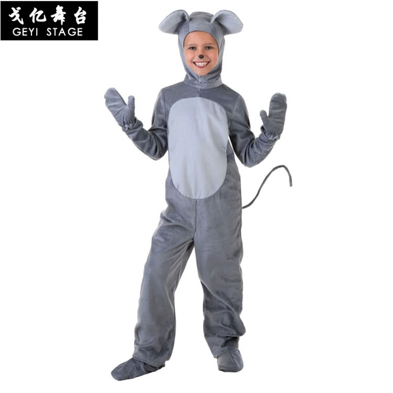 Animal Small Mouse Cosplay Costume Boy Girl Child Cartoon Pajama Gray Short Sleeve Funny Suit Halloween Carnival Jumpsuit Kids Animal Small Mouse Cosplay Costume Boy Girl Child Cartoon Pajama Gray Short Sleeve Funny Suit Halloween Carnival Jumpsuit Kids
