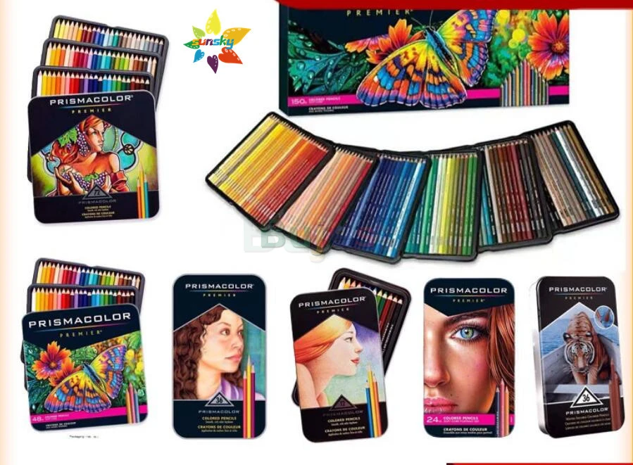 Prismacolor Premier 24/36/48/72/150 Soft Oily Watercolor Pencil Water Soluble Colored Pencils Iron Box Artist Students Pencils|Colored Pencils| - Aliexpress