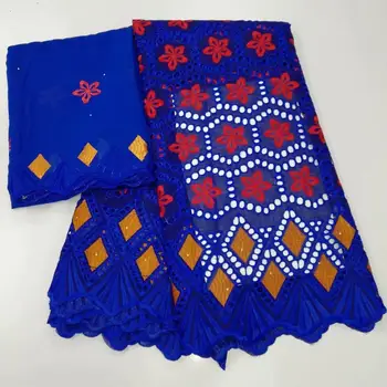 

New fashion hollow out style 5+2yards African Cotton Swiss Voile Lace Fabric In Switzerland For Party F9No201