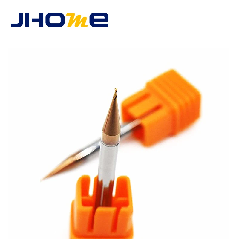 

D0.2x0.4x4x50mm 2 flutes HRC60 High speed Micro Diameter Solid Tungsten Carbide endmill