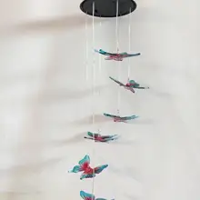 Солнечная лампа ветряной колокольчик Солнечный Цвет Изменение бабочка светодиодный солнечный садовый светильник