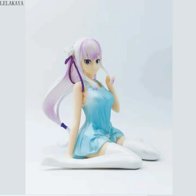 

Re:Life In A Different World From Zero Emilia Rem Ram Underwear Pajamas Sitting Ver Sexy girl Model PVC Action Figure Brinquedos