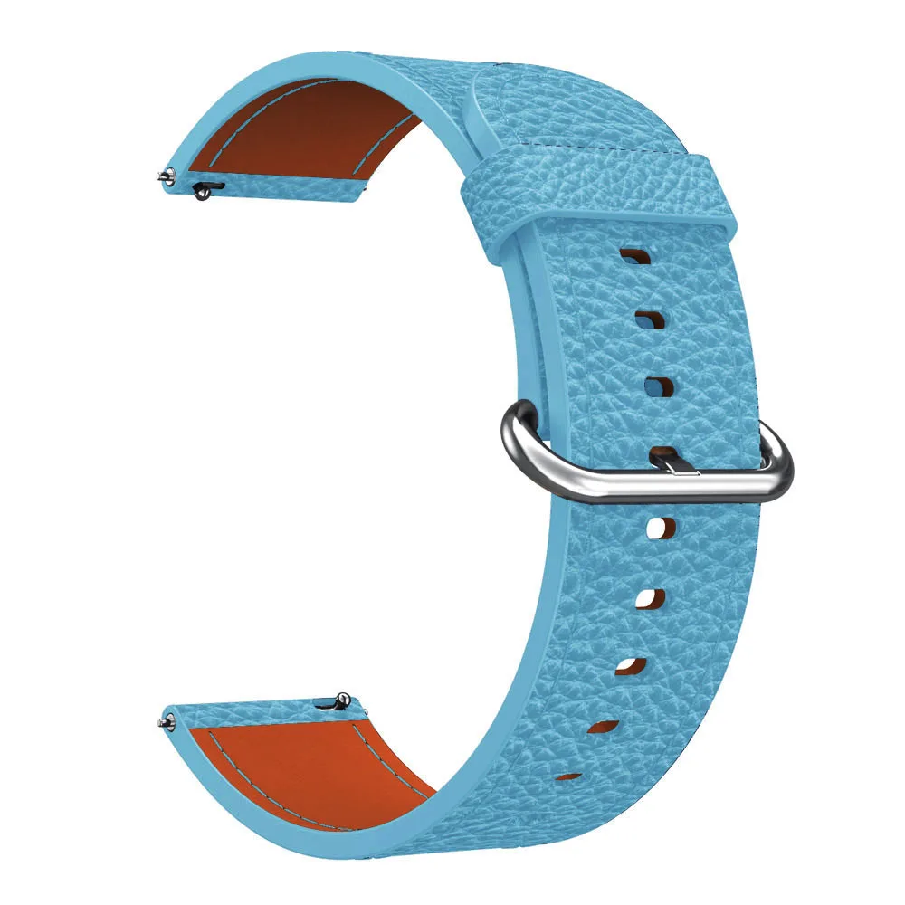 22 мм кожаный ремешок для часов для samsung Galaxy Watch 46 мм gear S3 ремешок для часов Quick Release для Amazfit Pace ремешок - Band Color: ice blue