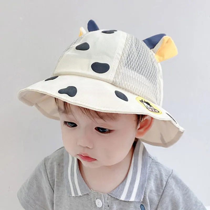 Baby Cute Hat Summer Breathable Mesh Boys Girls Bucket Hat Infant Toddler Sun Beach Sunshade Cute Breathable Cap baby accessories doll	