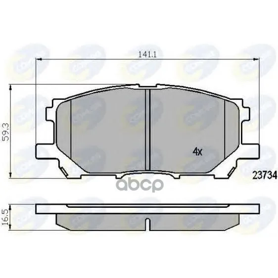 Disc Brake pads | Front Right/Lion Lexus RX/Toyota Harrier/Kluger 3.0 3.3 3.5 03-Comline art. CBP01750