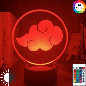

Anime Naruto Akatsuki Logo Table 3d Lamp for Kids Child Bedroom Decor Nightlight Manga Gift for Him Acrylic Led Night Light Lamp