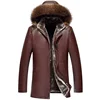 Mens Jacket Sheepskin Coats Wool Tie Cap Men's Fur Long Comfortable Plush Thick Coat Winter Warm Genuine Leather Jackets ► Photo 3/6