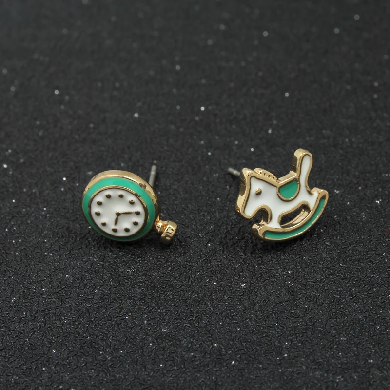 A8-Stud Earrings Бренд Grace Jun, Новое поступление, мультяшное животное, растение, маленькие клипсы, серьги и серьги-гвоздики для пирсинга для женщин и девушек, лучший подарок - Окраска металла: A8-Stud Earrings