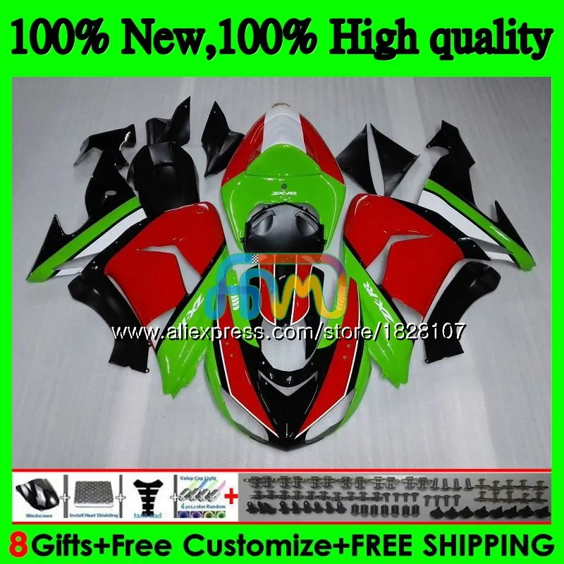 Корпус для KAWASAKI ZX 10 сотрудников отдела исследований ZX-1000 ZX-10R ZX1000 CC 06 07 16BS. 21 ZX 1000CC ZX 10R ZX10R 06 красный зеленый 07 2006 2007 комплект обтекателей