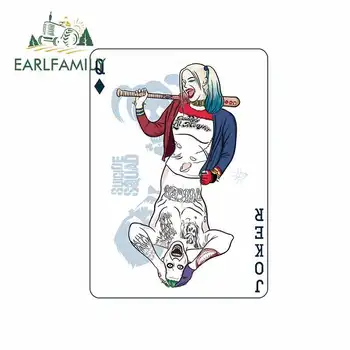 

EARLFAMILY 13cm x 9.2cm for Library of Joker and Harley Motorcycle Car Decal Bumper Window Stickers DIY Motorcycle Waterproof