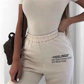 

NCLAGEN 2020 Letter Print Casual Active Athleisure Harem Pants Sweatpants Women Streetwear Joggers High Waist Loose Trousers
