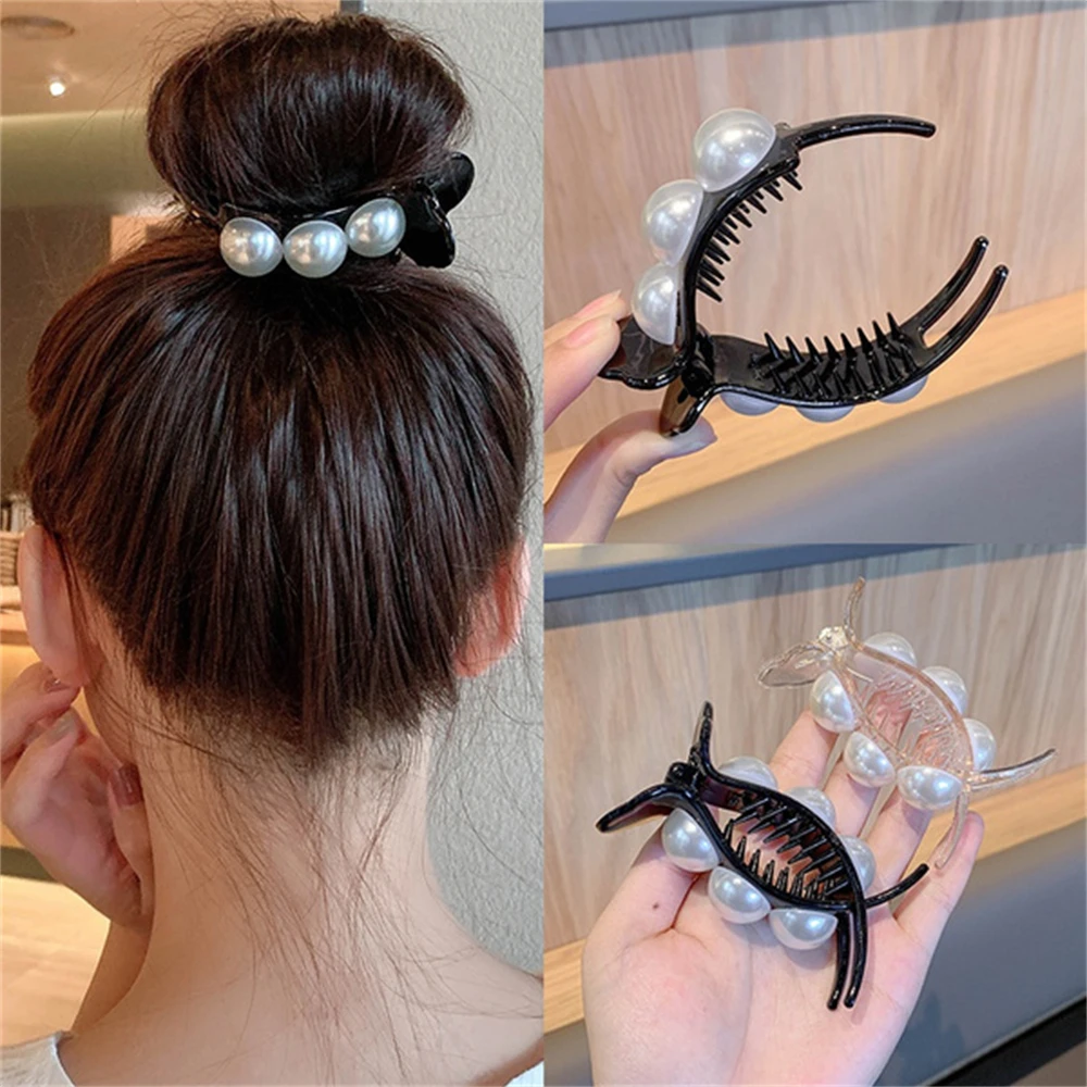 女性のためのビーズのヘアクリップ,新しい真珠のヘアクリップ