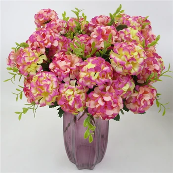 

10 Heads Artificial Hydrangea Flowers Wedding Decoration Bride Holding Fake Flower Bouquet for Home Garden Simulated Flower