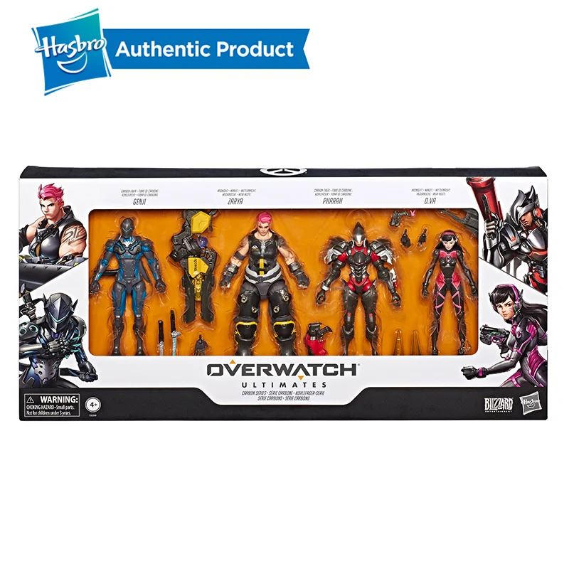 Hasbro Overwatch Genji and Zarya Ultimates Carbon Series Doll Set D.Va Pharaoh Collectible Action Figures Suit image 6