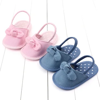 

2020 Newborn Baby Summer First Walkers Toddle Girl Shoes Cute Butterfly-Knot Non-Slip First Walker for INfant Girls