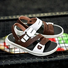 Мужская Летняя обувь 39 s; пляжные сандалии; sandalias de hombres la moda verano puntera cerrada saldalias deportiva; Новинка года; дышащая обувь
