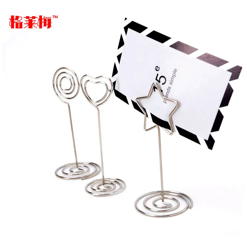 

Amazon FBA Cross Border Hot Selling Creative Wedding Notes Folder Wedding Seat Clamp Heart Shape Pillow Block Metal Name Card Ho